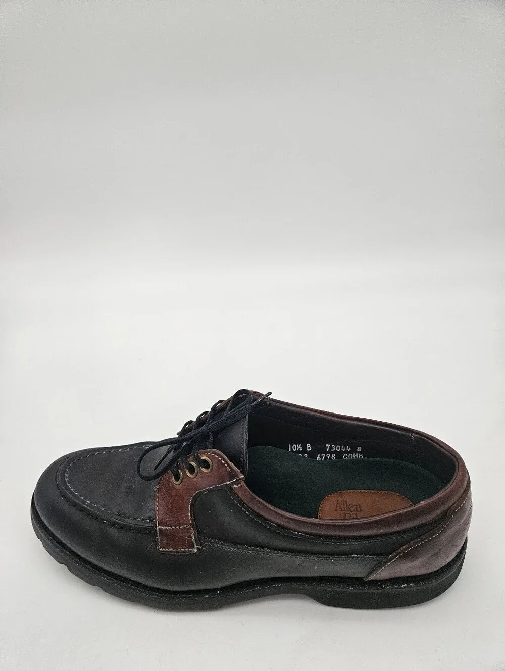 VTG Allen Edmonds Lifestyles Boat Shoes Brown  Leather  Men 10.5 B Made in USA